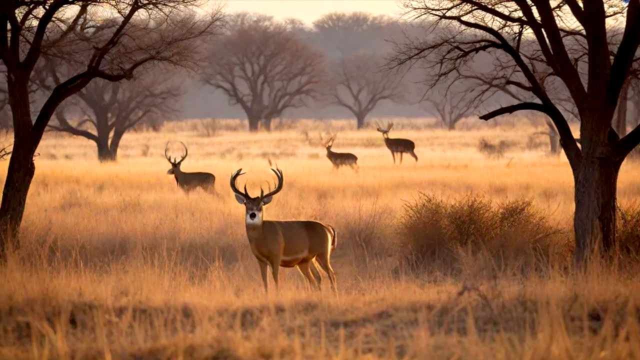 Texas hunting season landscape showing deer, turkey and waterfowl species